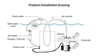 Trumpxp TCB-143 hohe qualität mini corona entladung ozon generator für wasser spa pool dusche sauna