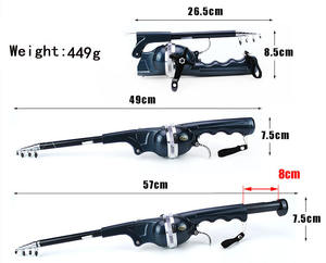 Pesca Delile Mini esca canna da pesca Full Set pieghevole canna da pesca integrata canna da mare portatile canna da lancio Guangweidele - Product Image 6