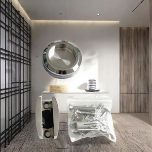 Juego de Herrajes para Puerta Corredera de Ducha de Acero Inoxidable Moderno FYL con Sistema de Rodillos Silenciosos para Baño - Product Image 3