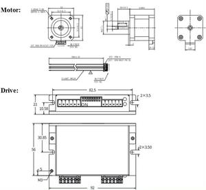 Kit moteur Samsr 17 pas bipolaire 1,5A 42 Ncm 4 fils 145W avec alimentation à découpage hybride 0,28g - Product Image 2