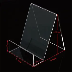 Clear Transparent Tablet Holder Acrylic Book Stands For Display Slightly Elevated