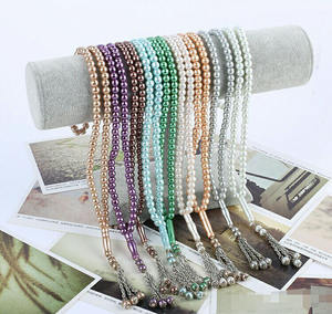 La religión Cristo joyería de perlas oración católica <span class=keywords><strong>Rosario</strong></span> collar de perlas rosarios católicos por el alcalde musulmán islámico 99pcs - Product Image 1