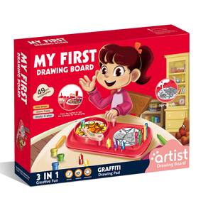 新款二合一艺术涂鸦画板纸婴儿学习绘画早教绘画玩具 - Product Image 5