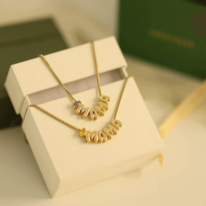 ของขวัญวันแม่สร้อยคอจี้เพทาย12สีทำจากสแตนเลสเครื่องประดับสำหรับผู้หญิง - Product Image 1