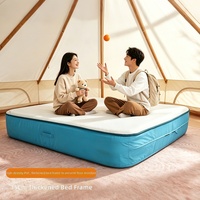 Matelas pneumatique à bords épaissis, lit d'air portable avec pompe intégrée pour une utilisation en intérieur et en extérieur