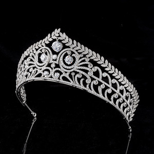 Principessa Caroline di Monaco corona high-end della sposa di cerimonia nuziale di zircon crown retrò da sposa tiara - Product Image 4