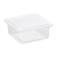 Boîte d'emballage transparente carrée en PET pour gâteau roulé, mini-boîte individuelle ; Bol de riz au lait Huatian Queen Roll en gros