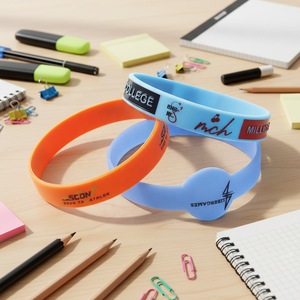 Bracelets <span class=keywords><strong>en</strong></span> silicone personnalisés de haute qualité et bon marché avec logo imprimé, pour le sport et la mode - Product Image 1