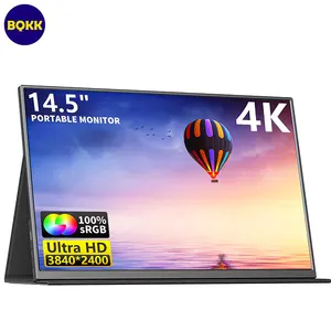 Monitor de jogos UHD 4K para PS5 LCD LED de 14,5 polegadas Monitor portátil com tela de painel IPS USB