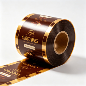 Rouleau d'étiquettes personnalisées en vinyle imperméable, autocollant adhésif brun, texture mate, étiquette d'emballage pour bouteille, sac - Product Image 2