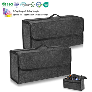 Contenedor de Carga para Auto de Alta Capacidad, Diseño Moderno, Bolsa de Almacenamiento Plegable para Autos, Organizador de Maletero de Plástico PET, Bolsa de Almacenamiento para Auto - Product Image 1