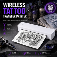 Imprimante thermique portable sans fil A4, impression USB, compatible avec plusieurs formats de papier et papier pour tatouage
