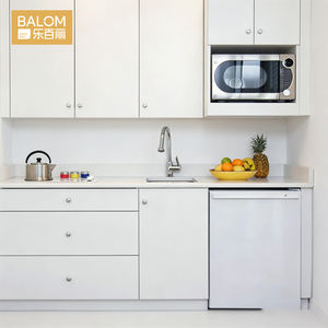 Cuisine complète sur mesure BALOM, armoires de cuisine en bois blanc, ensemble d'armoires de cuisine modulaires, prêt à assembler - Product Image 1