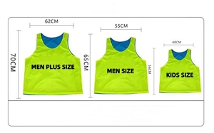 夏季高品质快干网眼运动队可逆双层定制运动足球背心训练运动衫足球围兜 - Product Image 5