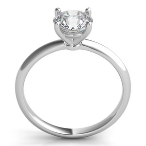 Anillo Clásico de 4 Puntas en Oro Amarillo de 18K con Moissanita Redonda de 1CT con Certificación GRA, Joyería Fina para Mujer, Regalo - Product Image 6