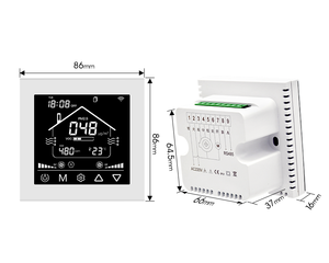 HVAC System Parts <strong>Suppliers</strong> Wall-mounted <strong>TUYA</strong> <strong>APP</strong> RS485 With CO2 PM2.5 VOC Ventilation Fan Controller - Product Image 5