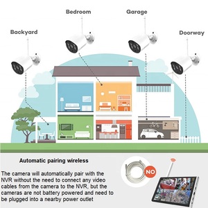 Chất Lượng Tốt 4 Ch Không Dây Cctv 4ch Wifi Độ Phân Giải 4Ch An Ninh Nvr 4K Máy Ảnh LCD NVR <span class=keywords><strong>Kit</strong></span> - Product Image 3