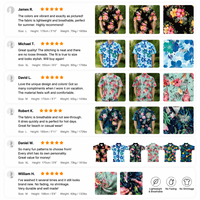 Chemises POLO personnalisées à boutons intégraux style Hawaï, chemises de travail avec bandes réfléchissantes, vêtements de travail haute visibilité, chemises de plage à motif fleur d'hibiscus