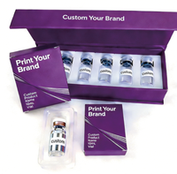 Boîte en carton personnalisée avec logo, boîte pour peptides, emballage pour flacons de stylos, étui de rangement écologique pour aiguilles et cartouches de stylos, flacon de 3 ml et 10 ml