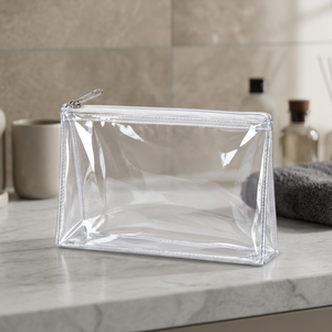 Custom Transparent PVC <b>Cosmetic</b> <b>Organizer</b> Case Bag with Logo Your Design Print Custom Print Method - Product Image 1