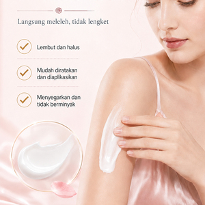 Loción corporal aclarante con ácido kójico y colágeno de 250 ml, marca privada certificada por Bpom, para todo tipo de piel, con aroma a rosas. - Product Image 3