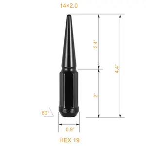 Trung Quốc nhà máy tự động phụ tùng ô tô phụ tùng ô tô 112 mm bánh xe Nut m14x2.0 thép Lug hạt lốp vít rơ moóc và xe tải thép phổ biến