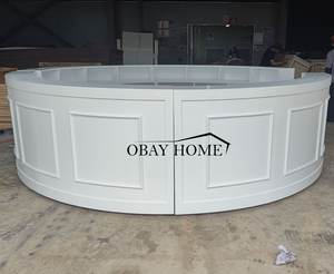 Mesa de Bar Circular Grande para Aluguel, Balcão de Madeira de Bétula Pintada para Eventos ao Ar Livre - Product Image 4