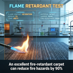 批发50*50cm PP尼龙地毯地板办公室商用现代阻燃地毯砖尼龙地毯 - Product Image 3