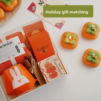 Bougie d'aromathérapie créative en forme de fruit, décorative, pour la fabrication de bougies, avec accessoires, parfum kaki, en gros, faite à la main, pour coffret cadeau