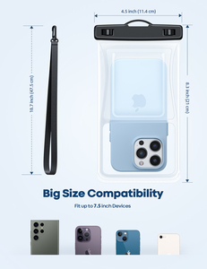 Funda Impermeable para Teléfono Lamicall PRAB04, Compatible con Fundas Protectoras, Bolsa Seca Sumergible IPX8, Cubierta para Pantalla Táctil, Compatible con Fundas Gruesas - Product Image 5