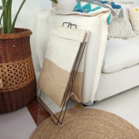 Vente chaude Portable Pliant Pliable Salle De Bains Panier De Rangement Étanche En Métal Panier À Linge