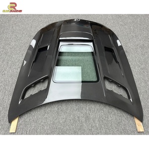 Capó Delantero de Fibra de Carbono Estilo IMP para Mercedes Benz AMG GT GTC GTS 2015-2018, Cubierta de Motor con Cristal, Piezas de Automóvil - Product Image 3
