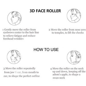 Instrumento de Belleza para Lifting Facial en V, Eliminador de Arrugas, Reafirmante, Rodillo Facial 3D con Rotación de 360° en Forma de Y - Product Image 6