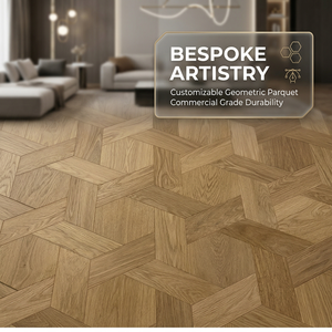 Plancher en bois véritable chêne blanc durable, résistant à l'usure, système de pose par clic, épaisseur 12 mm, qualité commerciale, salon, livraison rapide - Product Image 1