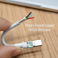 Câble USB-C vers USB-C 100W à charge rapide PD avec logo personnalisé, 5A, pour ordinateur et écouteurs, 1m, 1.5m, 2m