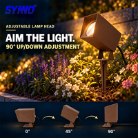 Projecteur LED extérieur moderne marron IP65 étanche COB, éclairage de jardin orientable à 90 degrés pour allée, mur, arbuste, décoration de parc