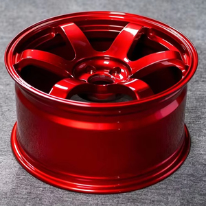 Glanzend rode diepe concave gesmede lichtmetalen velgen <span class=keywords><strong>16</strong></span> 17 19 19 20 inch monoblock racevelgen voor personenauto's - Product Image 1
