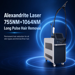 <span class=keywords><strong>Épilation</strong></span> au laser Alexandrite à impulsions longues 755nm 1064nm, laser Alex indolore, laser NDYAG 755nm - Product Image 1