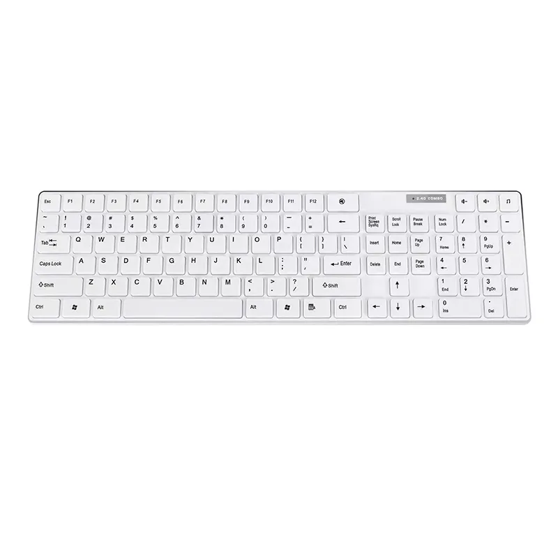 Ultra-thin Wireless Keyboard 2.4G for Office Notebook Dry Battery Powered