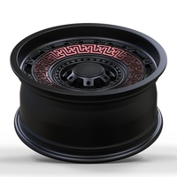 Rines de Aleación de Aluminio Forjado 6061 T6 con Patrón Rojo Negro Mate, Prensados a 12000T, Certificación TUV JWL VIA Std S3-00059, 17 18 20 Personalizados