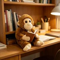 Jouets en peluche singe adorable de 20 cm/30 cm avec cœur d'amour, jouets en peluche singe mignons, cadeaux de la Saint-Valentin, cadeaux de Noël