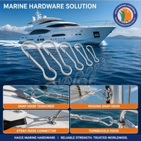 Nouvelle mousquetelle simple en acier inoxydable 316 pour marine, 30 mm, pour porte-clés, carte d'identité, accessoires de quincaillerie pour yacht et bateau