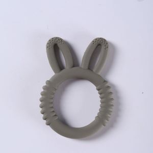 Anillo mordedor de silicona suave de grado alimenticio con forma de conejo para bebés, regalo para fiestas, herramienta anti-mordeduras de manos - Product Image 4