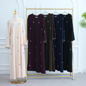 Loriya Bows Embroidery Modest <strong>Abaya</strong> 2025 Singapore Malaysia <strong>Style</strong> Closed <strong>Abaya</strong> Muslim Women Dress with Front Zipper Kaftan Dress - Product Image 2