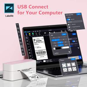 108Mm 4*6 Vận Chuyển Nhãn Máy In Nhiệt Nhanh Sticker Mã Vạch Vận Đơn Máy In Với Màu Xanh Răng Cho Doanh Nghiệp Nhỏ - Product Image 5