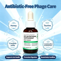Probiotique pour la santé intestinale des perroquets, mélange de bactériophages, de taurine, de lactobacillus acidophilus et de candida utilis, soin digestif, 30 ml