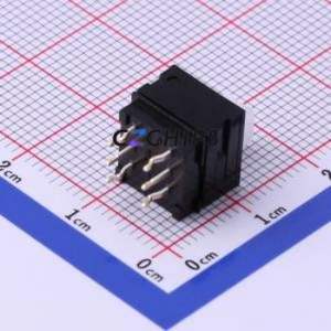 SPPH140100 Push Button Switch Through hole Component (THT) Switch Double Pole Double Throw No Lock Square Plunger Through Hole - Product Image 2