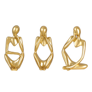 Scultura in resina decorazione per la casa nello stile di un <span class=keywords><strong>pensatore</strong></span>; Scultura astratta per la moderna collezione di scaffali da ufficio desktop. - Product Image 5