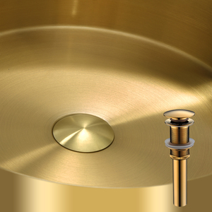 Lavabo moderne en acier inoxydable sur pied en PVD doré 304, lavabo d'extérieur sur pied pour hôtel, cuisine, villa, salle de bain - Product Image 4