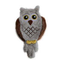 Jouets pour chiens écologiques personnalisables en gros, jouets bon marché, rembourrage froissé, peluche de camping, comprend un hibou, un perroquet, un ours, pas de rembourrage requis
